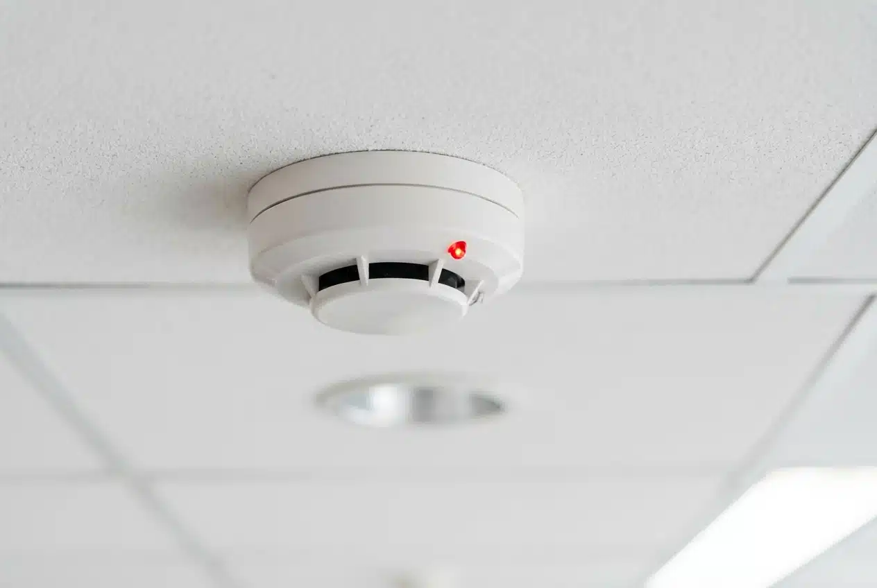 Détecteur de fumée installé au plafond